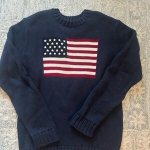 Brandy Melville Navy Sweater with American Flag